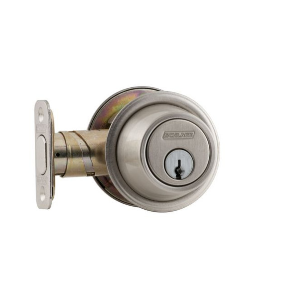 Schlage B563P-619 Satin Nickel Classroom Deadbolt Lock