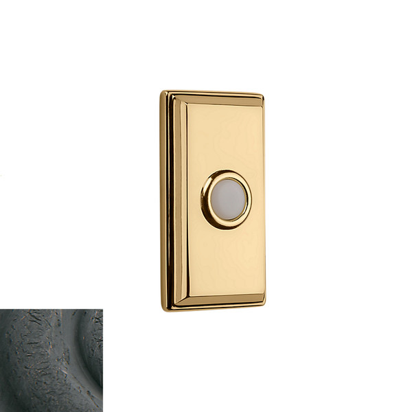Baldwin 4860402 Rectangular Bell Button Distressed Oil Rubbed Bronze Finish