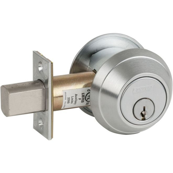 Schlage B663P-626 Satin Chrome Classroom Deadbolt Lock