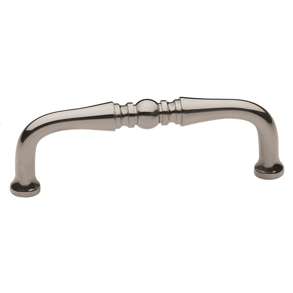 Baldwin 4964055 4" Center to Center Colonial Pull Lifetime Polished Nickel Finish
