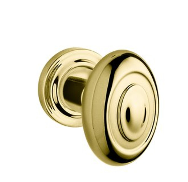 Baldwin 5077.003.idm.s Lifetime Polished Brass Half Dummy 5077 Solid Brass Knob with Your Choice of Small Rosette