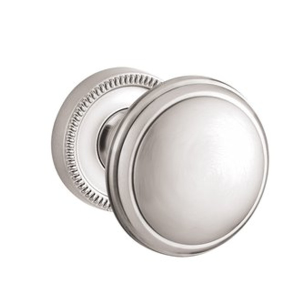 Baldwin 5069.055.idm.s Lifetime Polished Nickel Half Dummy 5069 Solid Brass Knob with Your Choice of Small Rosette