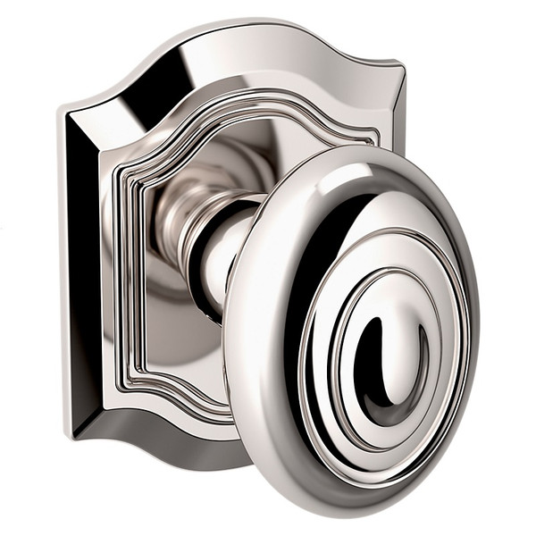 Baldwin 5077055PASS-PRE Lifetime Polished Nickel Passage Knob with R027 Rose