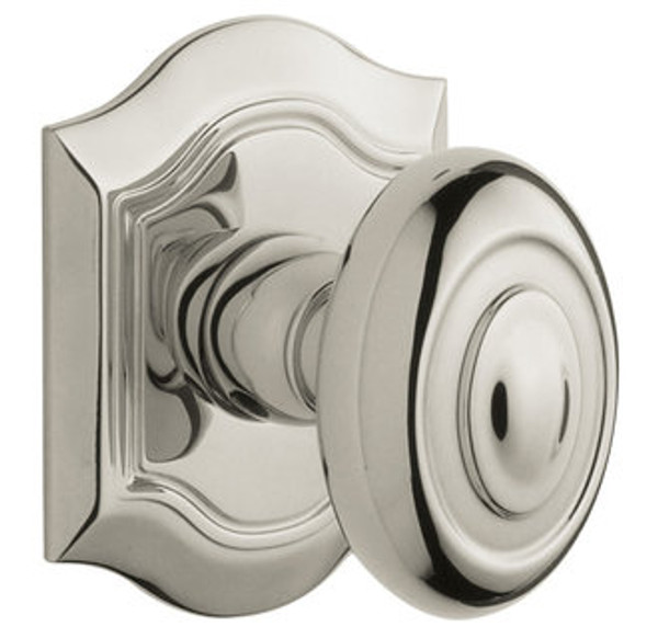 Baldwin 5077.055.priv Lifetime Polished Nickel Privacy 5077 Solid Brass Knob with Your Choice of Rosette