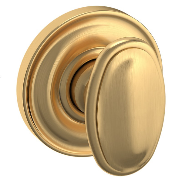 Baldwin 5057044PASS-PRE Lifetime Satin Brass Passage Knob with 5048 Rose