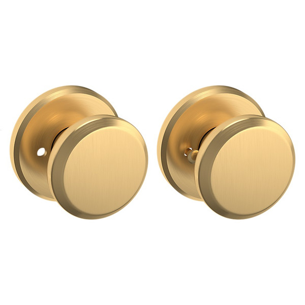 Baldwin 5023044PRIV-PRE Lifetime Satin Brass Privacy Knob with R016 Rose