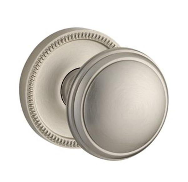 Baldwin 5069.056.fd Lifetime Satin Nickel Full Dummy 5069 Solid Brass Knob with Your Choice of Rosette