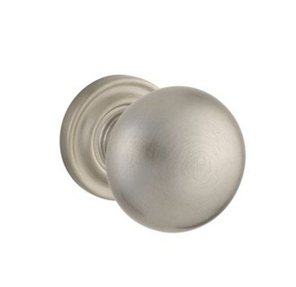 Baldwin 5000.056.FD.s Lifetime Satin Nickel Full Dummy 5000 Solid Brass Knob with Your Choice of Small Rosette