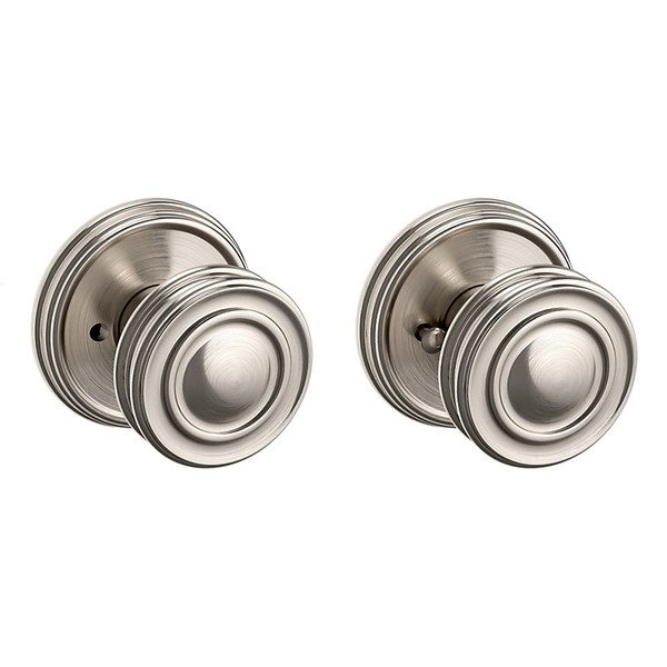 Baldwin 5066056PRIV-PRE Lifetime Satin Nickel Privacy Knob with 5078 Rose