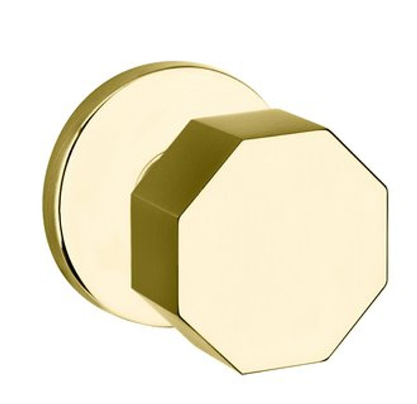 Baldwin 5073.031.idm Non-lacquered Brass Half Dummy 5073 Solid Brass Knob with Your Choice of Rosette