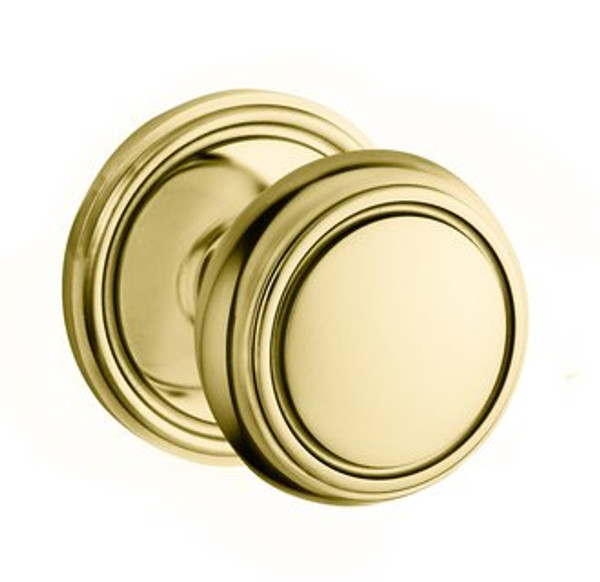 Baldwin 5068.031.pass Non-lacquered Brass Passage 5068 Solid Brass Knob with Your Choice of Rosette