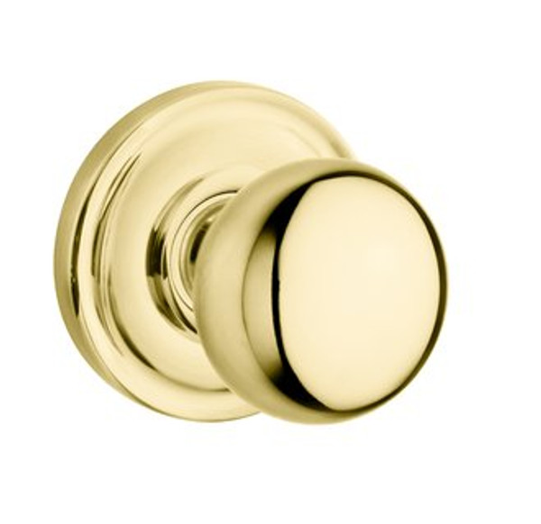 Baldwin 5000.031.priv Non-lacquered Brass Privacy 5000 Solid Brass Knob with Your Choice of Rosette