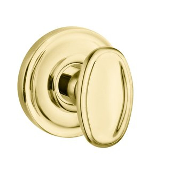 Baldwin 5057.031.priv Non-lacquered Brass Privacy 5057 Solid Brass Knob with Your Choice of Rosette