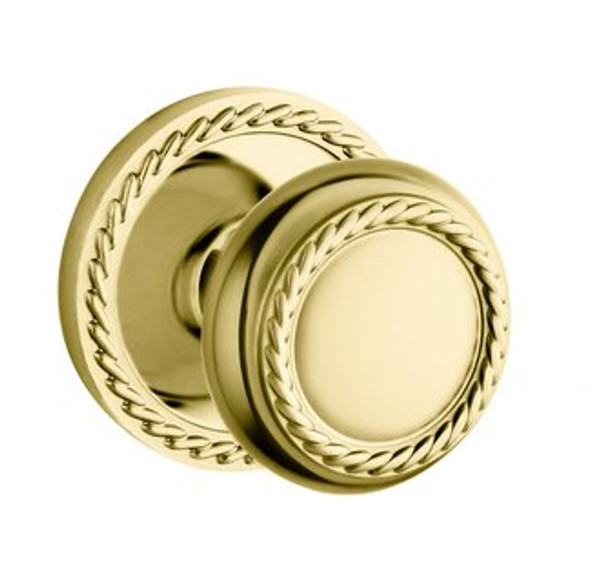 Baldwin 5064.031.priv Non-lacquered Brass Privacy 5064 Solid Brass Knob with Your Choice of Rosette
