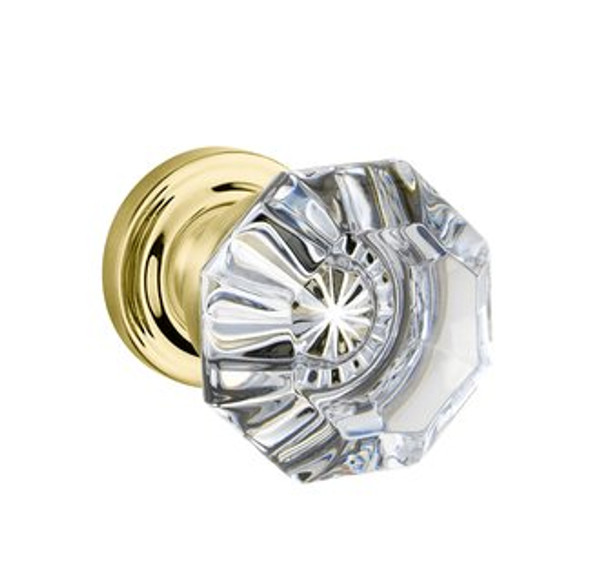 Baldwin 5080.030.priv.s Polished Brass Privacy 5080 Filmore Knob with Your Choice of Small Rosette