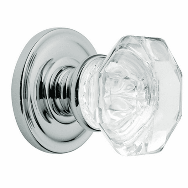 Baldwin 5080.260.idm Polished Chrome Half Dummy 5080 Filmore Knob with Your Choice of Rosette