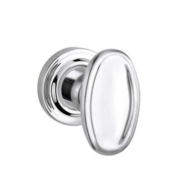 Baldwin 5057.260.idm.s Polished Chrome Half Dummy 5057 Solid Brass Knob with Your Choice of Small Rosette