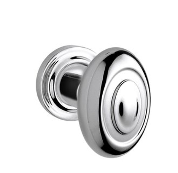 Baldwin 5077.260.idm.s Polished Chrome Half Dummy 5077 Solid Brass Knob with Your Choice of Small Rosette