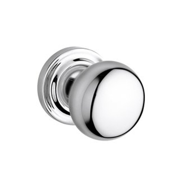 Baldwin 5030.260.priv.s Polished Chrome Privacy 5030 Solid Brass Knob with Your Choice of Small Rosette
