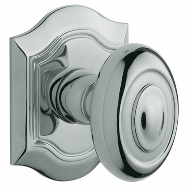Baldwin 5077.260.priv Polished Chrome Privacy 5077 Solid Brass Knob with Your Choice of Rosette