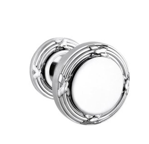 Baldwin 5013.260.priv.s Polished Chrome Privacy 5013 Solid Brass Knob with Your Choice of Small Rosette