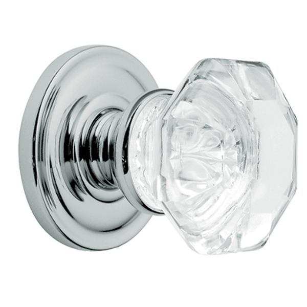 Baldwin 5080.140.idm Polished Nickel Half Dummy 5080 Filmore Knob with Your Choice of Rosette