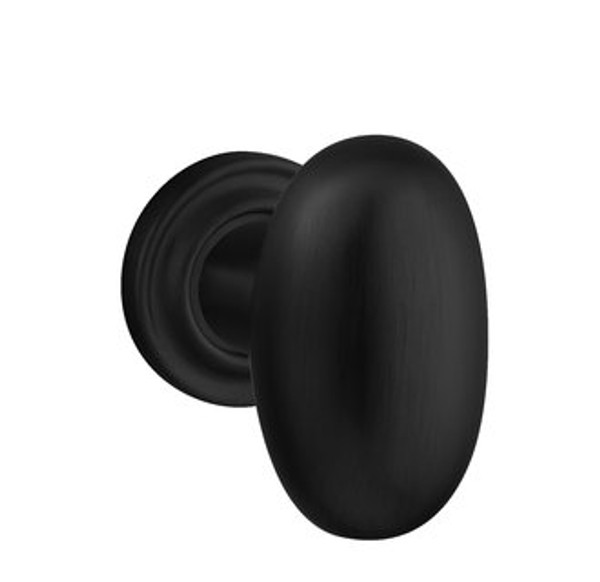 Baldwin 5024.190.pass.s Satin Black Passage 5024 Solid Brass Knob with Your Choice of Small Rosette