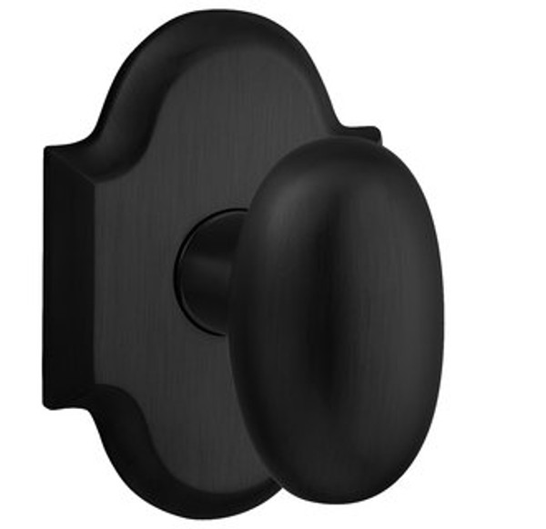 Baldwin 5024.190.priv Satin Black Privacy 5024 Solid Brass Knob with Your Choice of Rosette