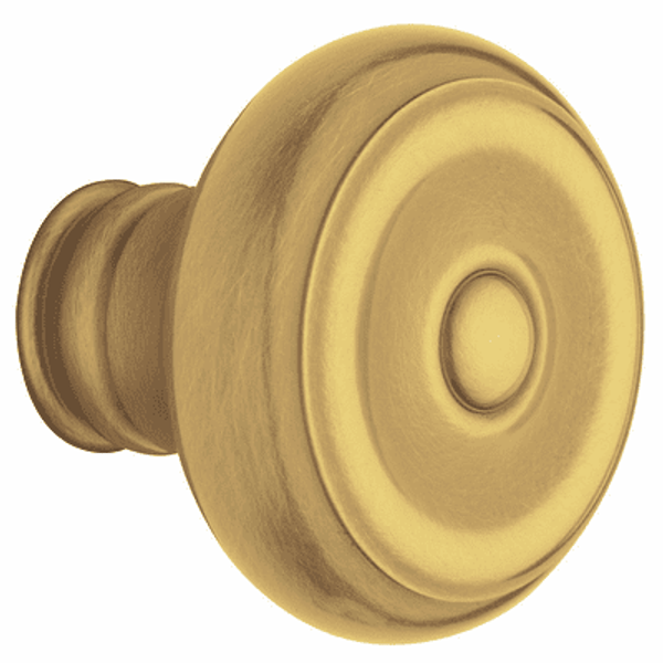 Baldwin 5020.060.IMR Satin Brass & Brown 1/2 Pair of 5020 Solid Brass Knobs Minus Rosettes