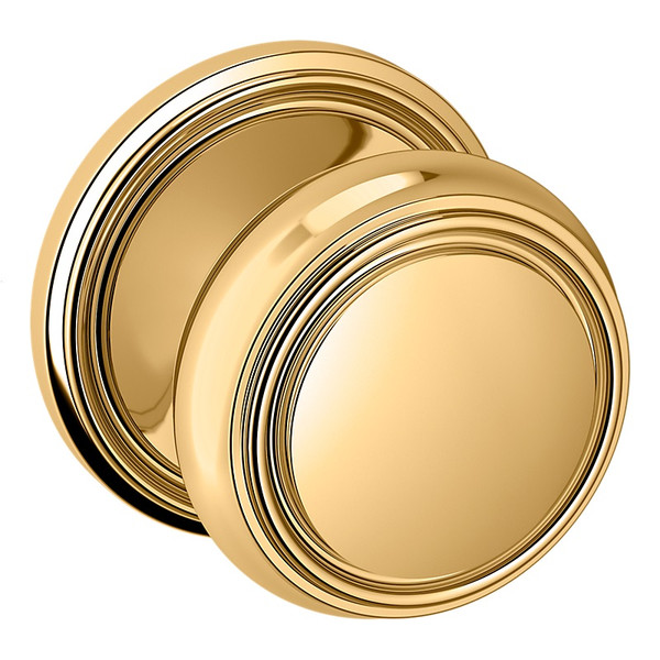 Baldwin 5068031FD-PRE Unlacquered Brass Full Dummy Knob with 5070 Rose