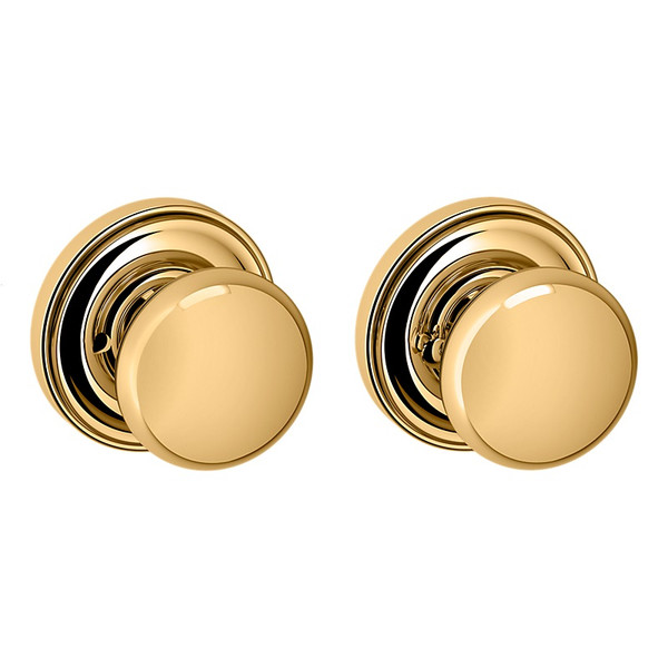 Baldwin 5000031PRIV-PRE Unlacquered Brass Privacy Knob with 5048 Rose