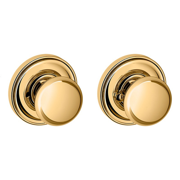 Baldwin 5030031PRIV-PRE Unlacquered Brass Privacy Knob with 5048 Rose