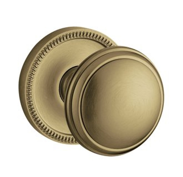 Baldwin 5069.033.pass Vintage Brass Passage 5069 Solid Brass Knob with Your Choice of Rosette