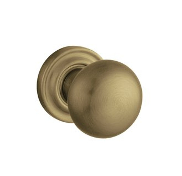 Baldwin 5030.033.pass.s Vintage Brass Passage 5030 Solid Brass Knob with Your Choice of Small Rosette