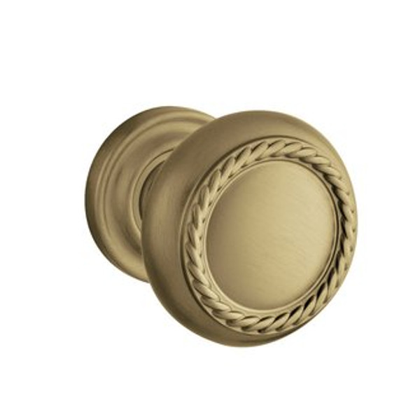 Baldwin 5064.033.pass.s Vintage Brass Passage 5064 Solid Brass Knob with Your Choice of Small Rosette