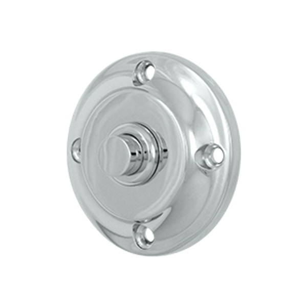 Deltana BBR213U26 Polished Chrome Round Contemporary Brass Bell Button