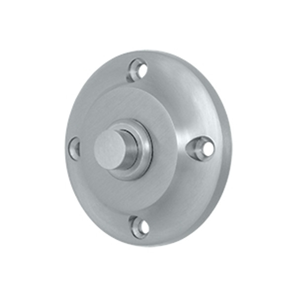 Deltana BBR213U26D Satin Chrome Round Contemporary Brass Bell Button