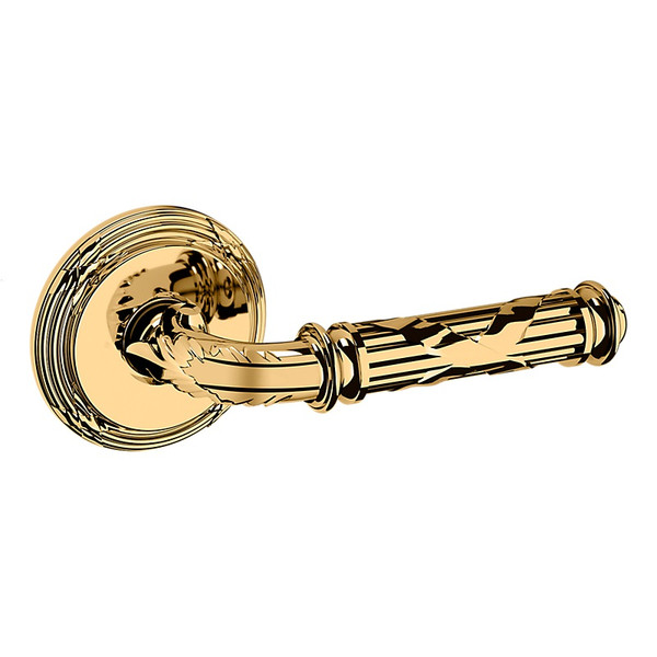 Baldwin 5122003PASS-PRE Lifetime Brass Passage Lever with 5022 Rose