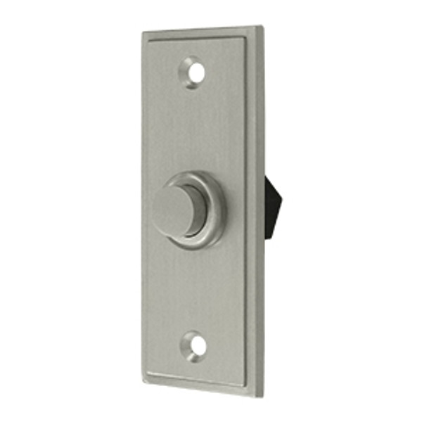 Deltana BBS333U15 Satin Nickel Rectangular Contemporary Brass Bell Button