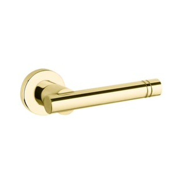 Baldwin 5138.003.pass.s Lifetime Polished Brass Passage 5138 Solid Brass Lever with Your Choice of Small Rosette