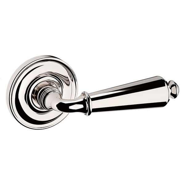 Baldwin 5125055PASS-PRE Lifetime Polished Nickel Passage Lever with 5048 Rose