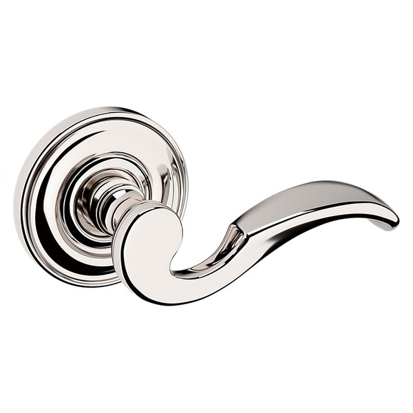 Baldwin 5152055PASS-PRE Lifetime Polished Nickel Passage Lever with 5048 Rose