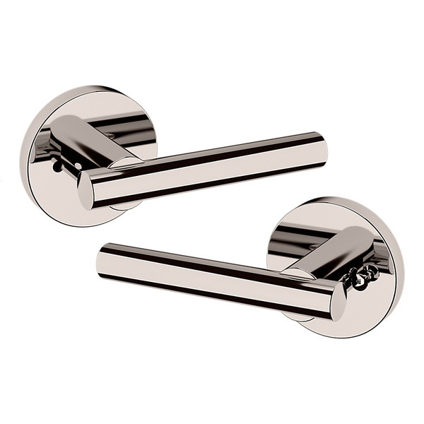 Baldwin 5137055PRIV-PRE Lifetime Polished Nickel Privacy Lever with 5046 Rose
