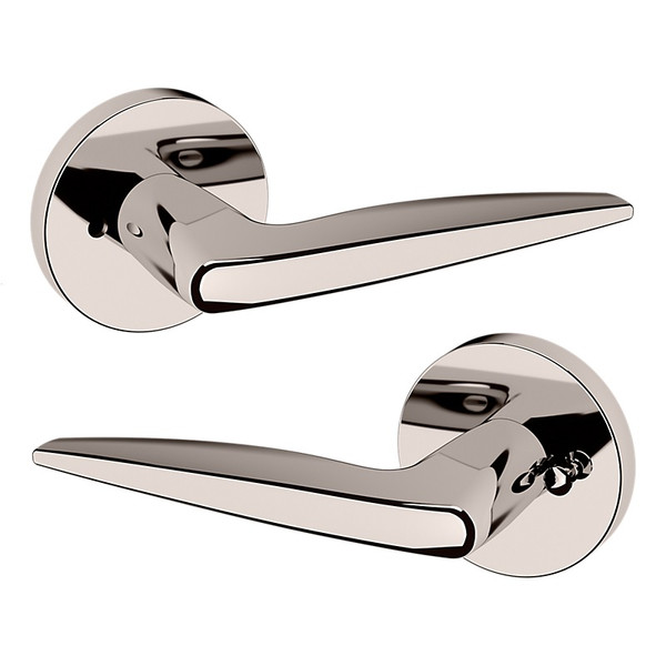 Baldwin 5166055PRIV-PRE Lifetime Polished Nickel Privacy Lever with 5046 Rose