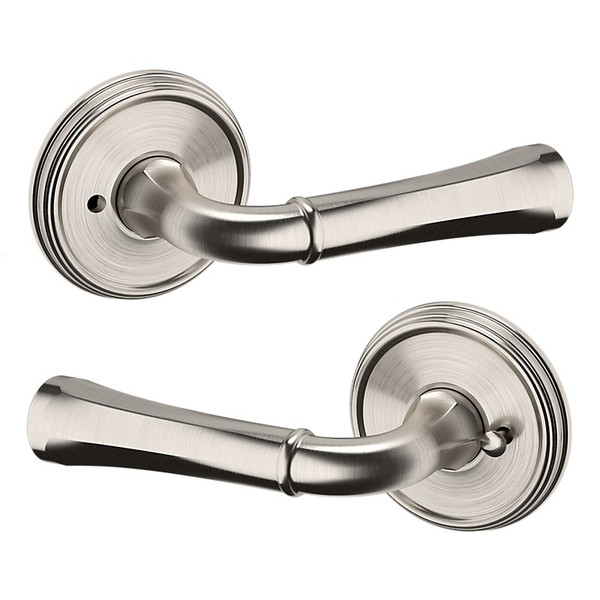 Baldwin 5113056PRIV-PRE Lifetime Satin Nickel Privacy Lever with 5078 Rose