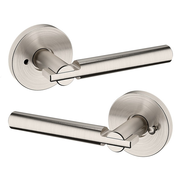 Baldwin 5161056PRIV-PRE Lifetime Satin Nickel Privacy Lever with 5046 Rose