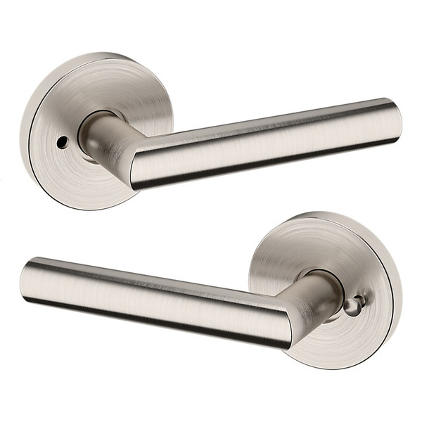 Baldwin 5173056PRIV-PRE Lifetime Satin Nickel Privacy Lever with 5046 Rose