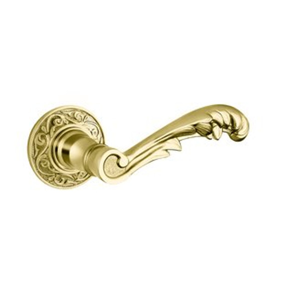 Baldwin 5121.031.fd.s Non-lacquered Brass Full Dummy 5121 Solid Brass Lever with Your Choice of Small Rosette