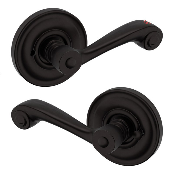 Baldwin 5103102PRIV-PRE Oil Rubbed Bronze Privacy Lever with 5048 Rose