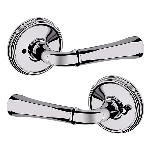 Baldwin 5113260PRIV-PRE Polished Chrome Privacy Lever with 5078 Rose